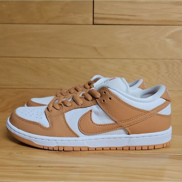 Nike SB Dunk Low Pro ISO Size 10 Light Cognac White Shoe Sneaker DM8998-200 - Picture 6 of 11